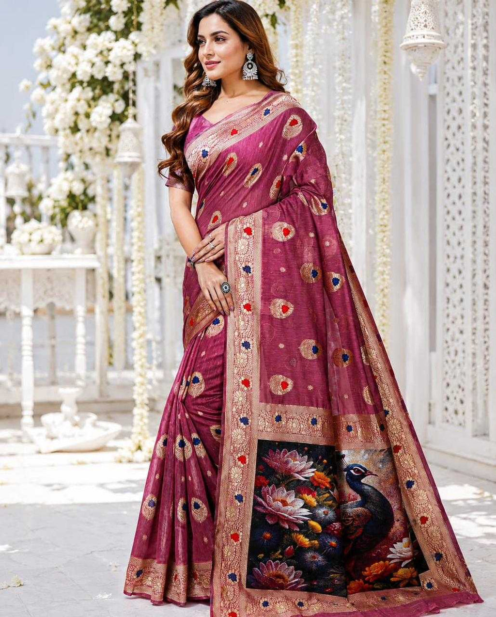 Naarira 3D Space Silk Saree for Women