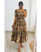 Naarira Chitralekha Cotton Printed Gown