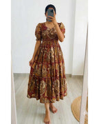 Naarira Chitralekha Cotton Printed Gown