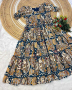 Naarira Chitralekha Cotton Printed Gown