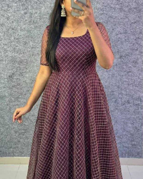 Naarira Dhanishta Net Fancy Gown - alternate view