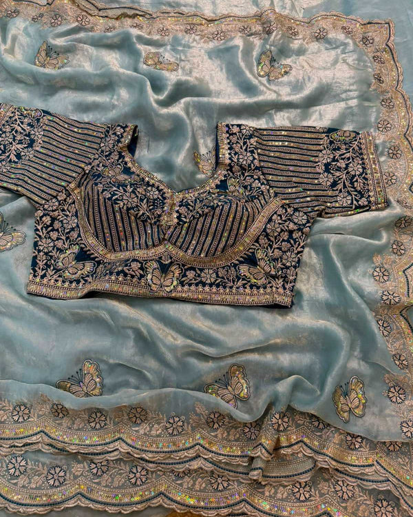 Naarira KESH600 Titali Satin Sequence Sarees
