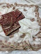 Naarira KESH600 Titali Satin Sequence Sarees