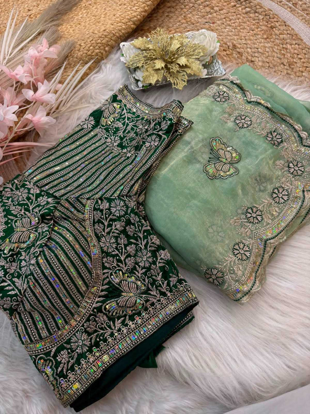 Naarira KESH600 Titali Satin Sequence Sarees