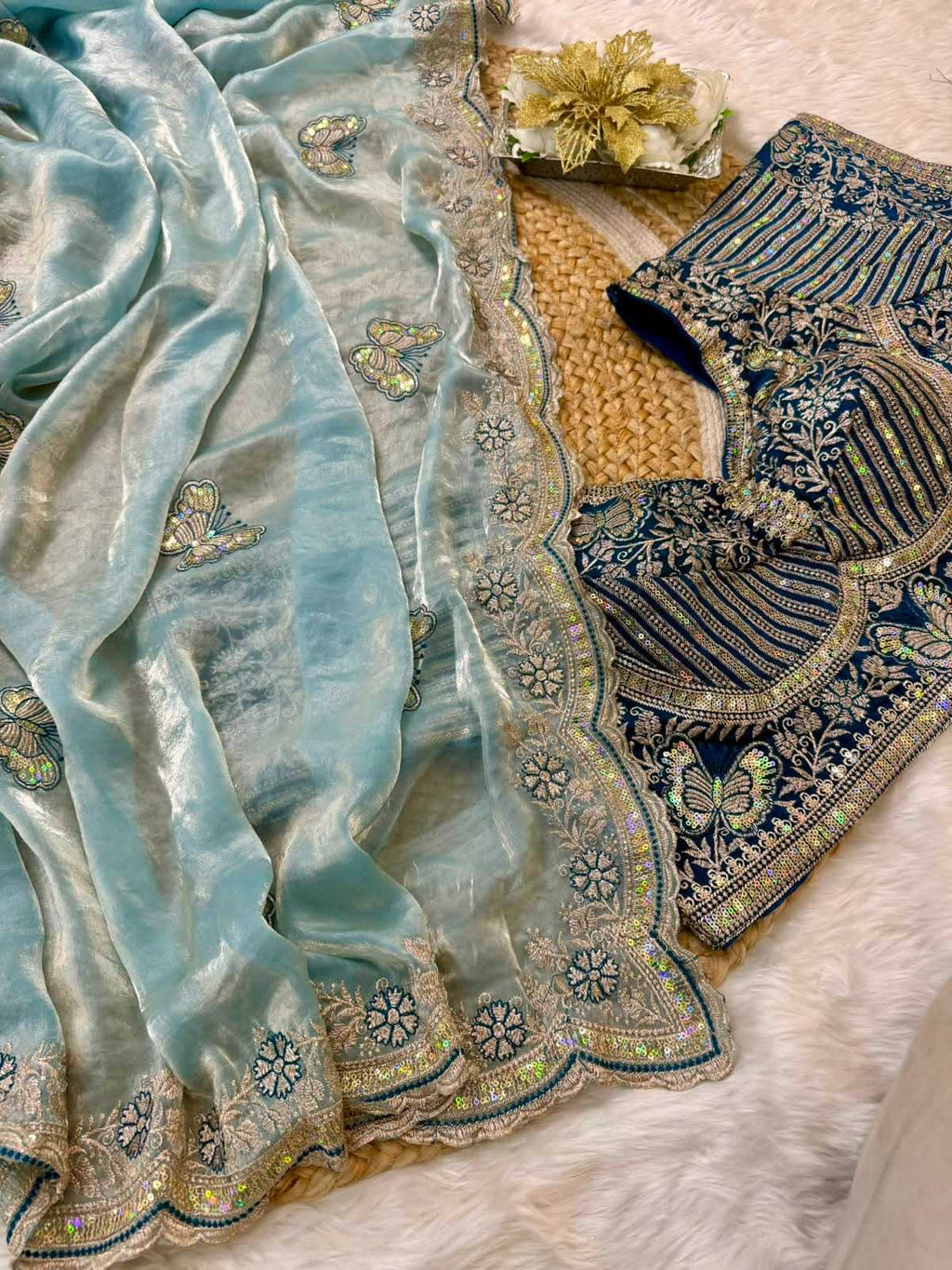 Naarira KESH600 Titali Satin Sequence Sarees