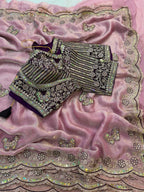 Naarira KESH600 Titali Satin Sequence Sarees