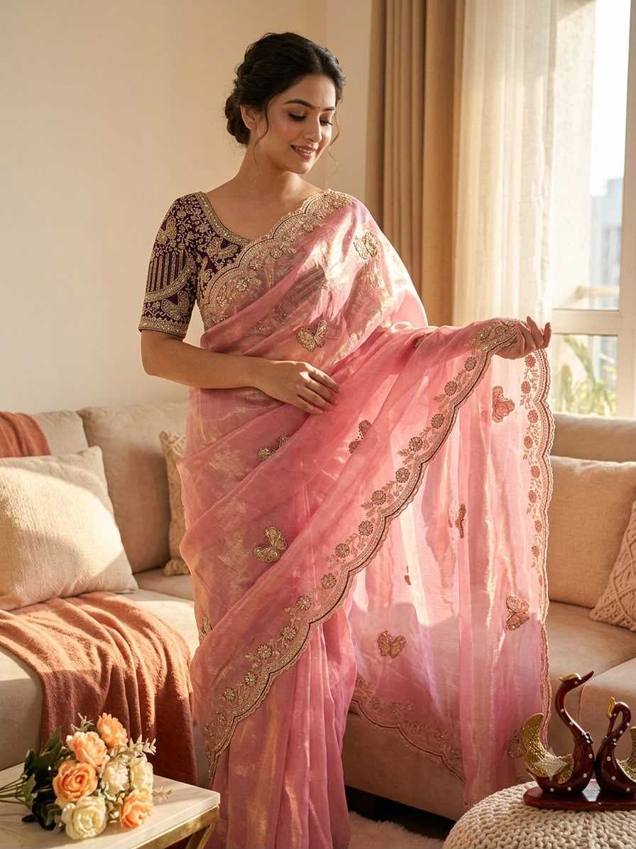 Naarira KESH600 Titali Satin Sequence Sarees