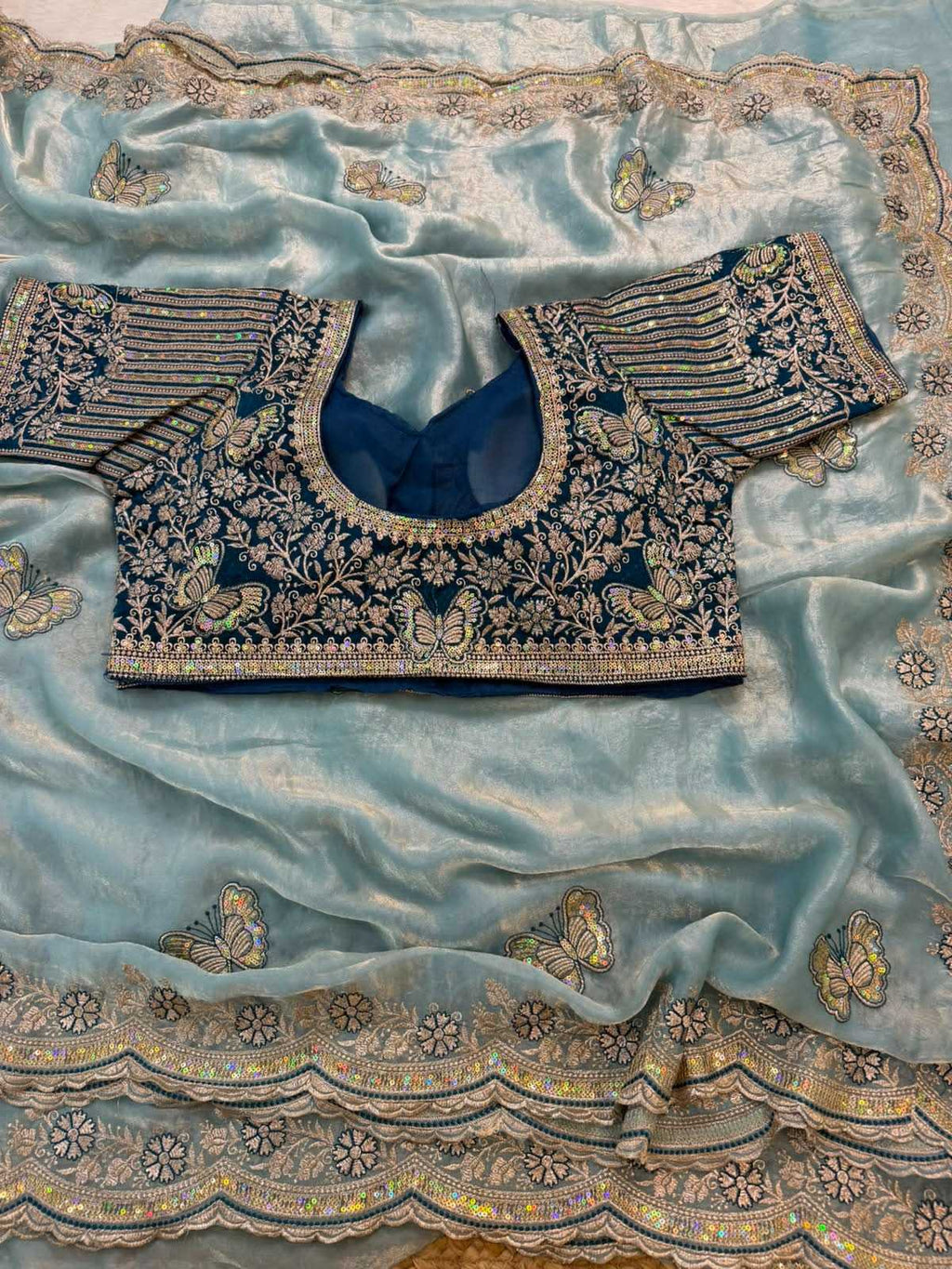 Naarira KESH600 Titali Satin Sequence Sarees