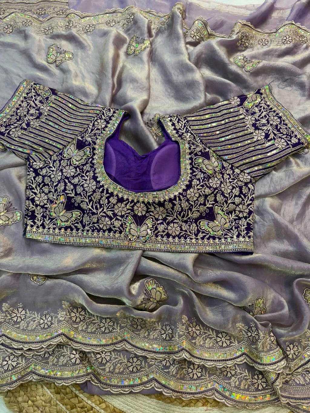 Naarira KESH600 Titali Satin Sequence Sarees
