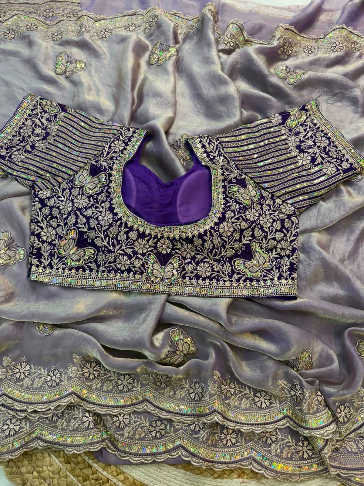 Naarira KESH600 Titali Satin Sequence Sarees
