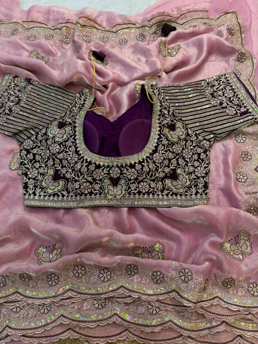 Naarira KESH600 Titali Satin Sequence Sarees