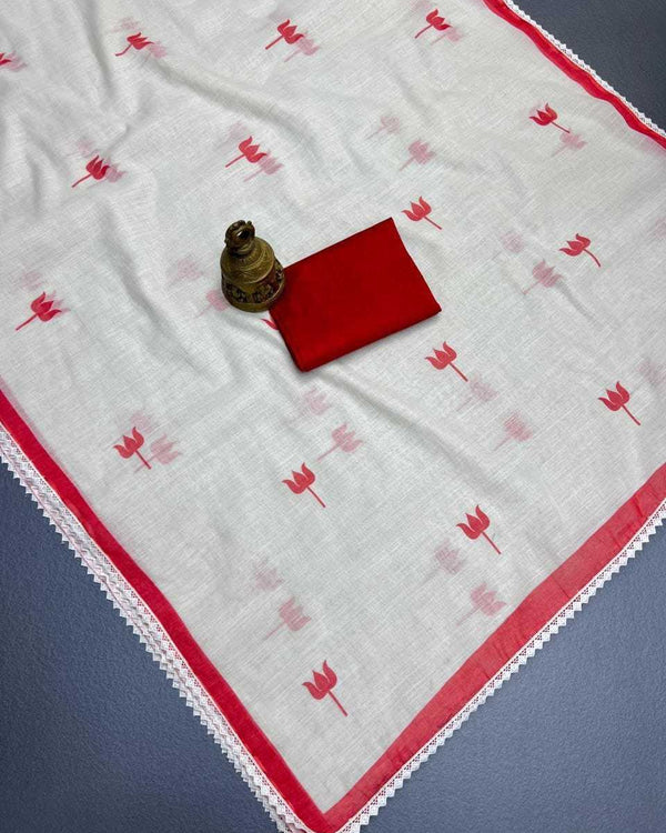 Naarira KESH605 601 Linen Printed Sarees - alternate view