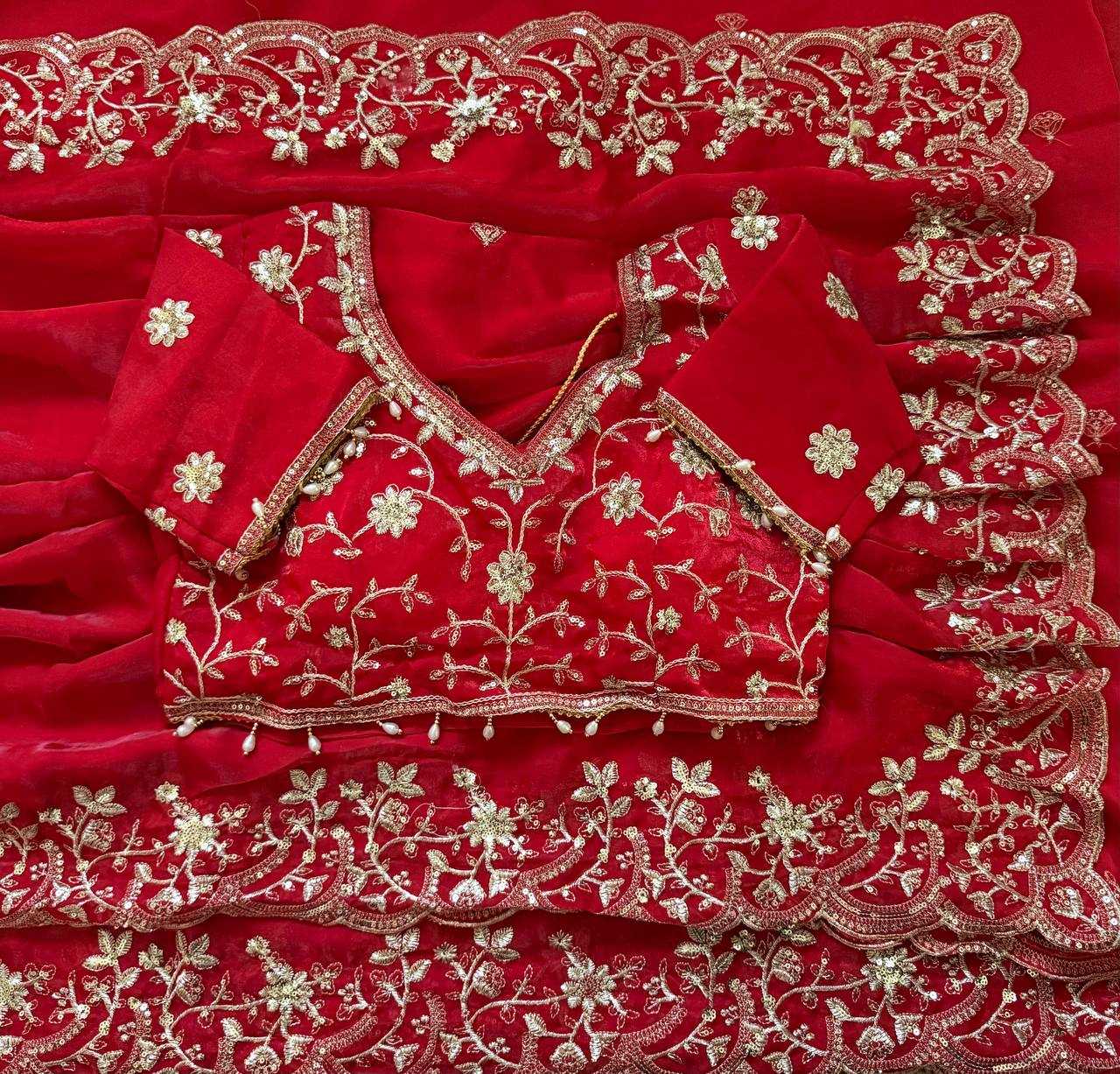 Naarira Satin Sequence Saree for Women