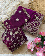 Naarira Satin Sequence Saree for Women