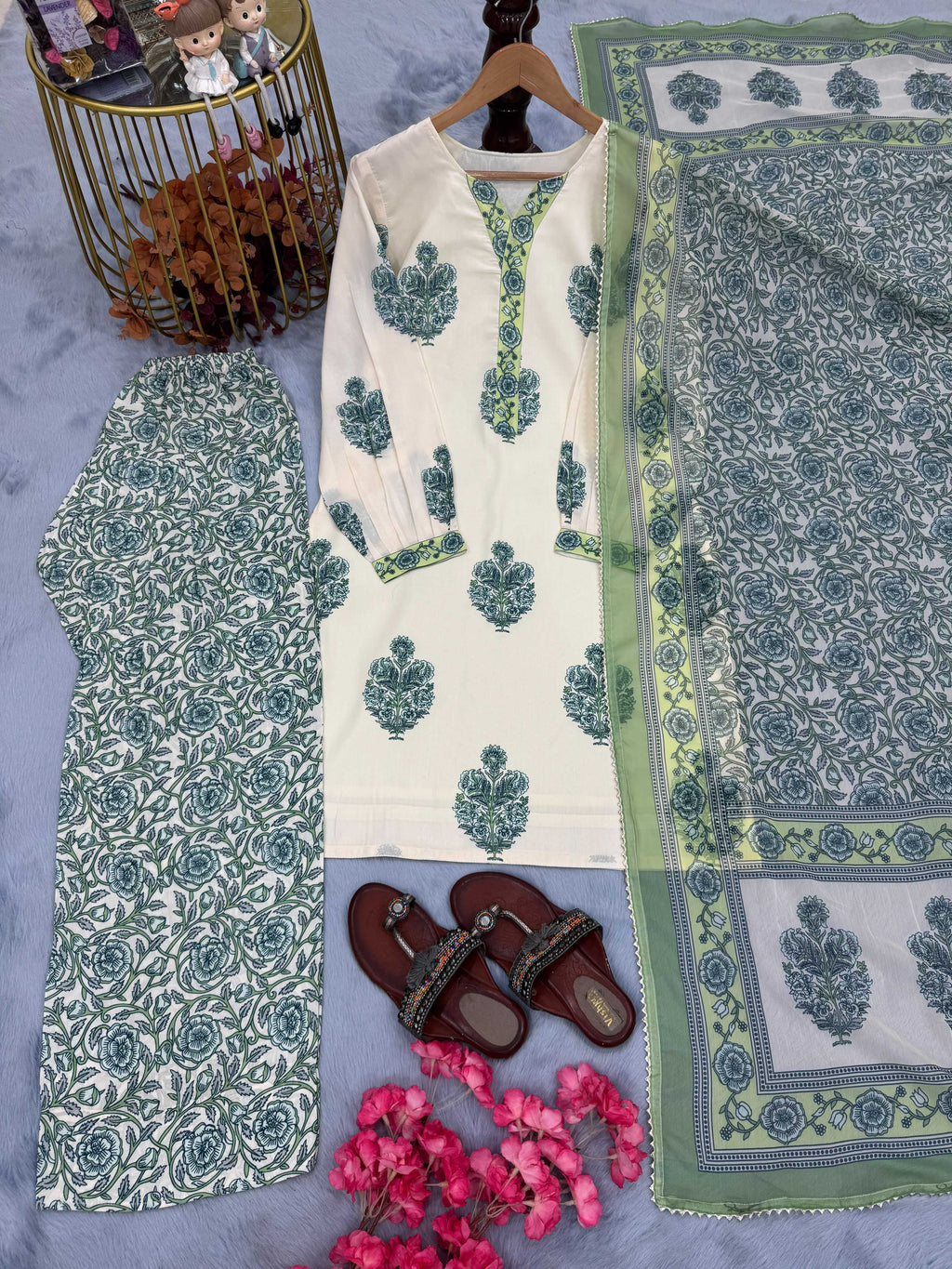 Naarira Geet Pure Masalin Cotton Printed Suit