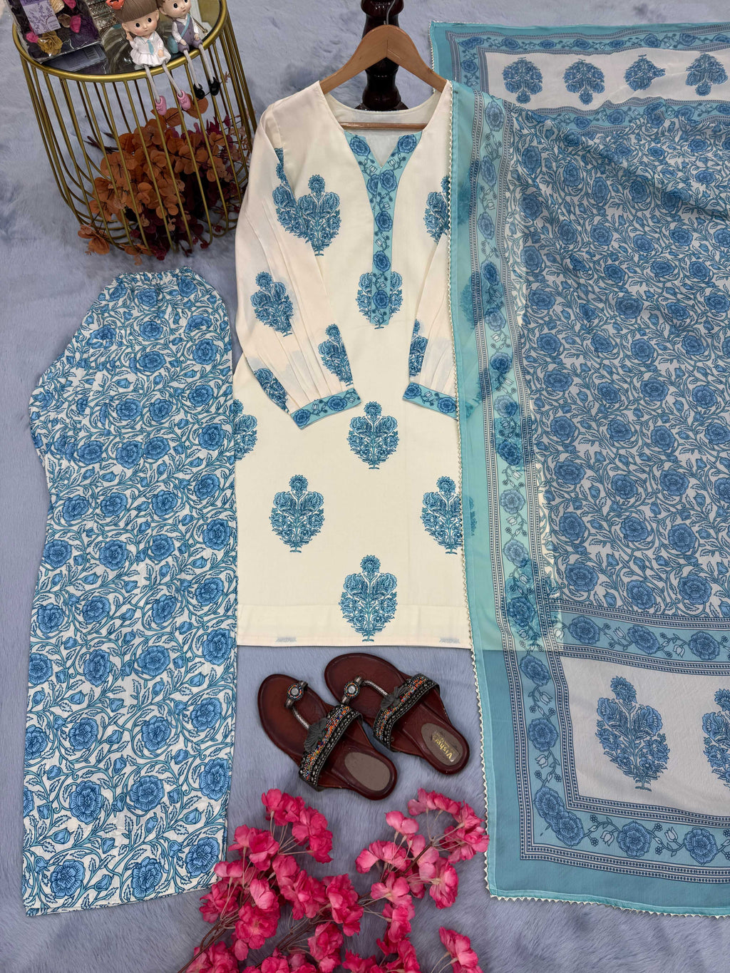 Naarira Geet Pure Masalin Cotton Printed Suit