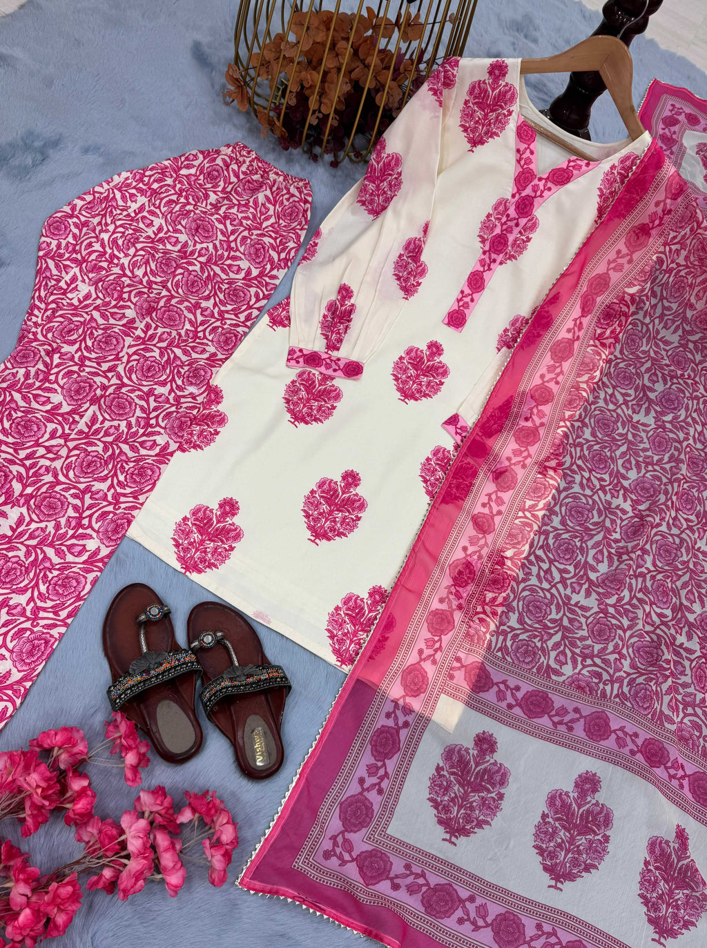 Naarira Geet Pure Masalin Cotton Printed Suit