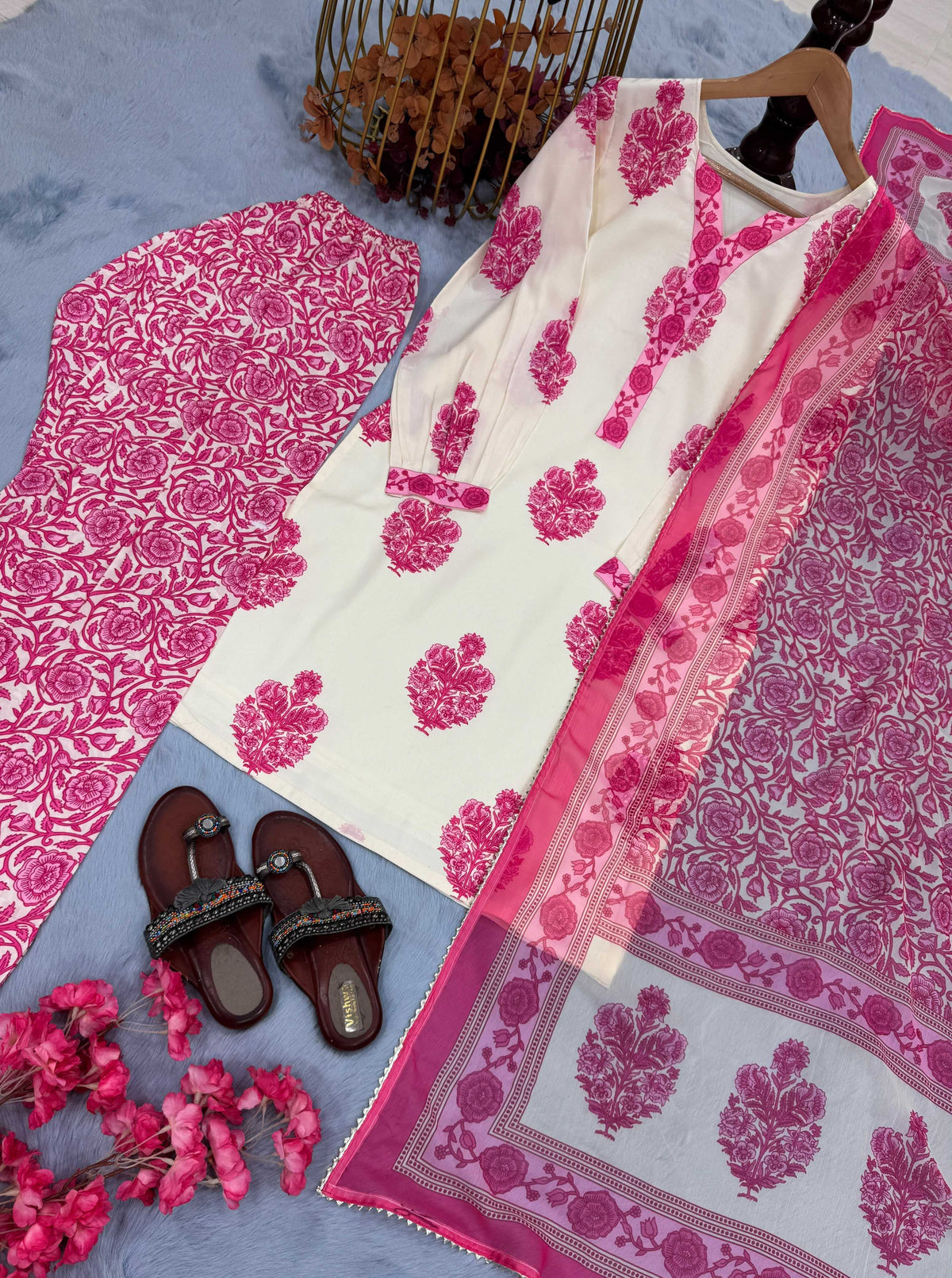 Naarira Geet Pure Masalin Cotton Printed Suit