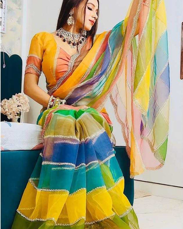 Naarira Pankh Tabby Silk Saree for Women - alternate view