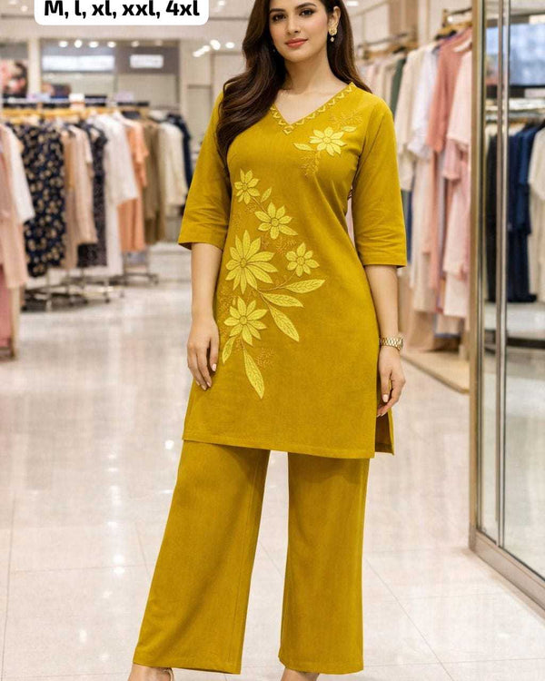 Naarira Dhabu Cotton Embroidered Co-ord Set