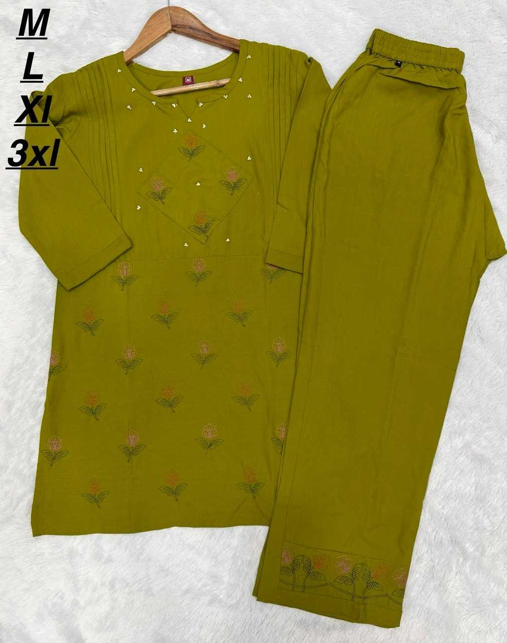 Naarira Heavy Viscose Rayon Embroidered Co-ord Set