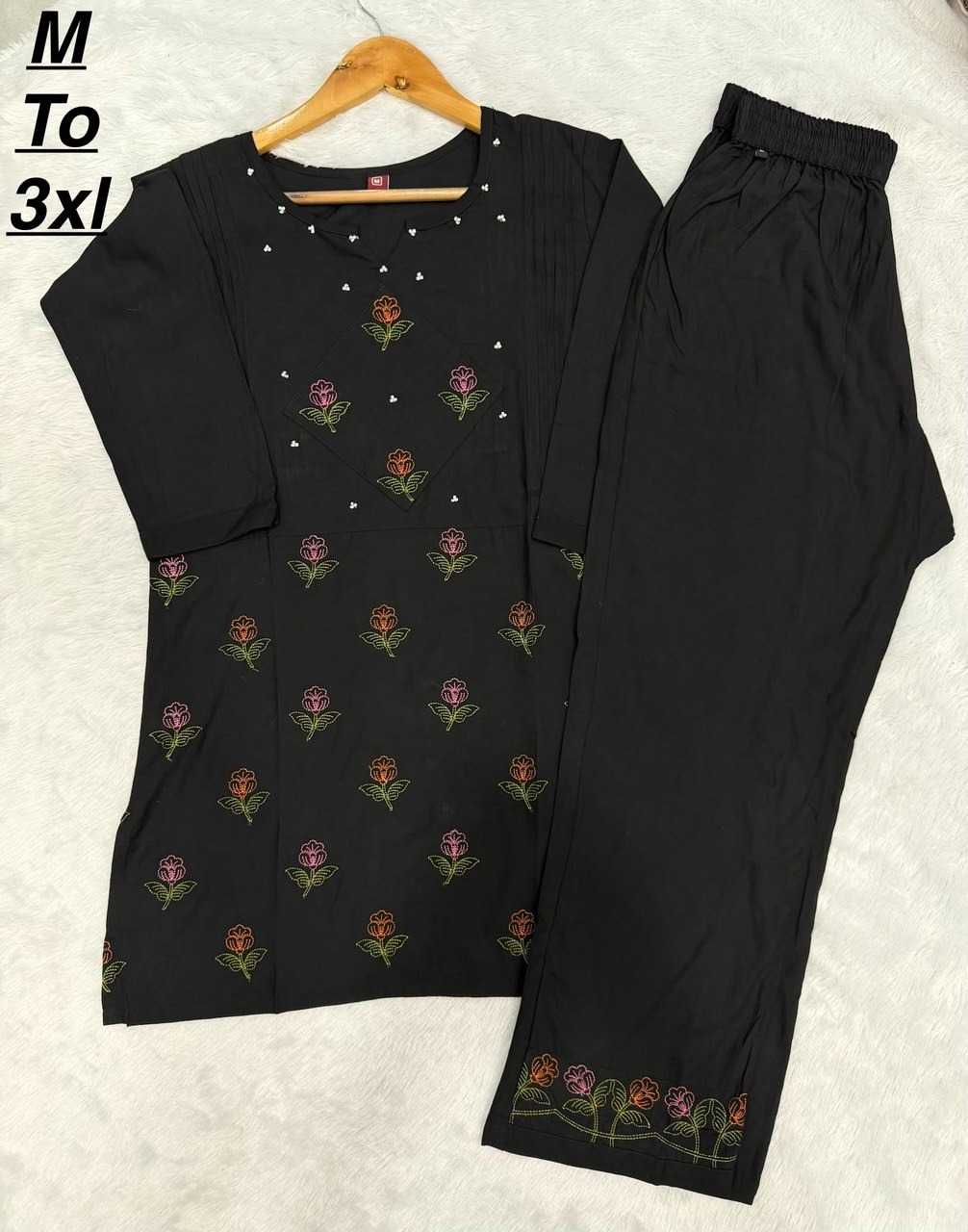 Naarira Heavy Viscose Rayon Embroidered Co-ord Set
