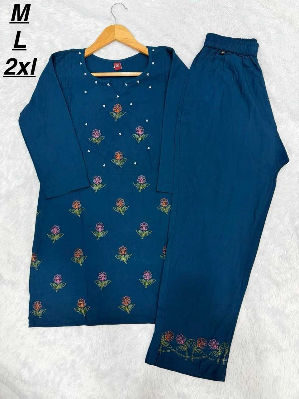 Naarira Heavy Viscose Rayon Embroidered Co-ord Set