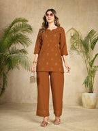 Naarira Heavy Viscose Rayon Embroidered Co-ord Set
