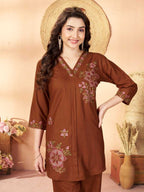 Naarira Heavy Rayon Embroidered Co-ord Set