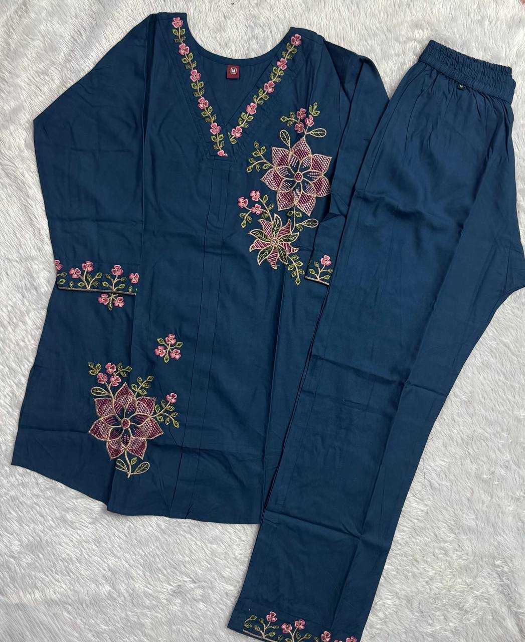 Naarira Heavy Rayon Embroidered Co-ord Set