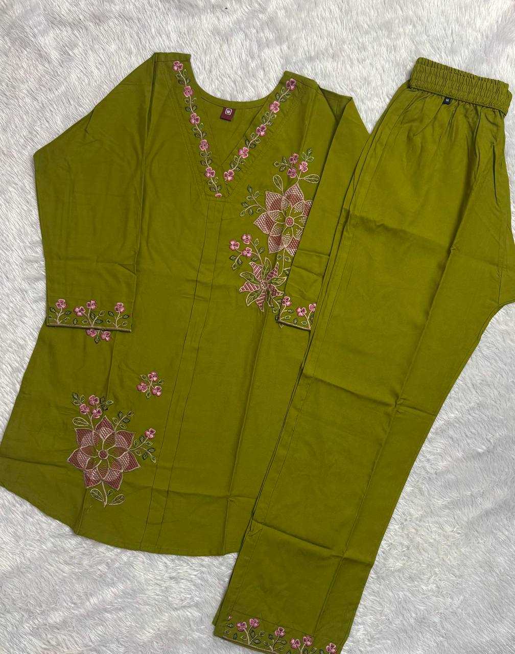 Naarira Heavy Rayon Embroidered Co-ord Set