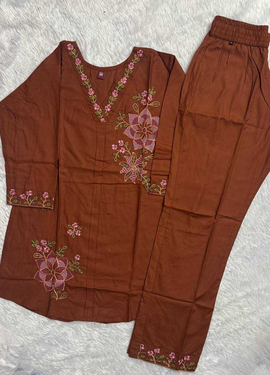 Naarira Heavy Rayon Embroidered Co-ord Set
