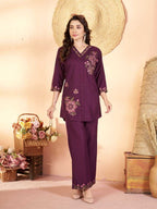 Naarira Heavy Rayon Embroidered Co-ord Set