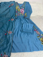 Naarira Chanderi Soft Embroidery Suit