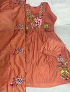 Naarira Chanderi Soft Embroidery Suit