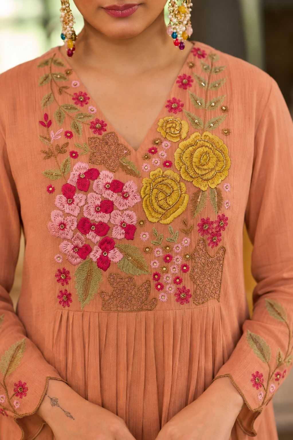 Naarira Chanderi Soft Embroidery Suit