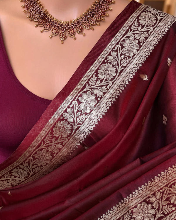 Naarira Rashmika Banarasi Soft Silk Saree - alternate view
