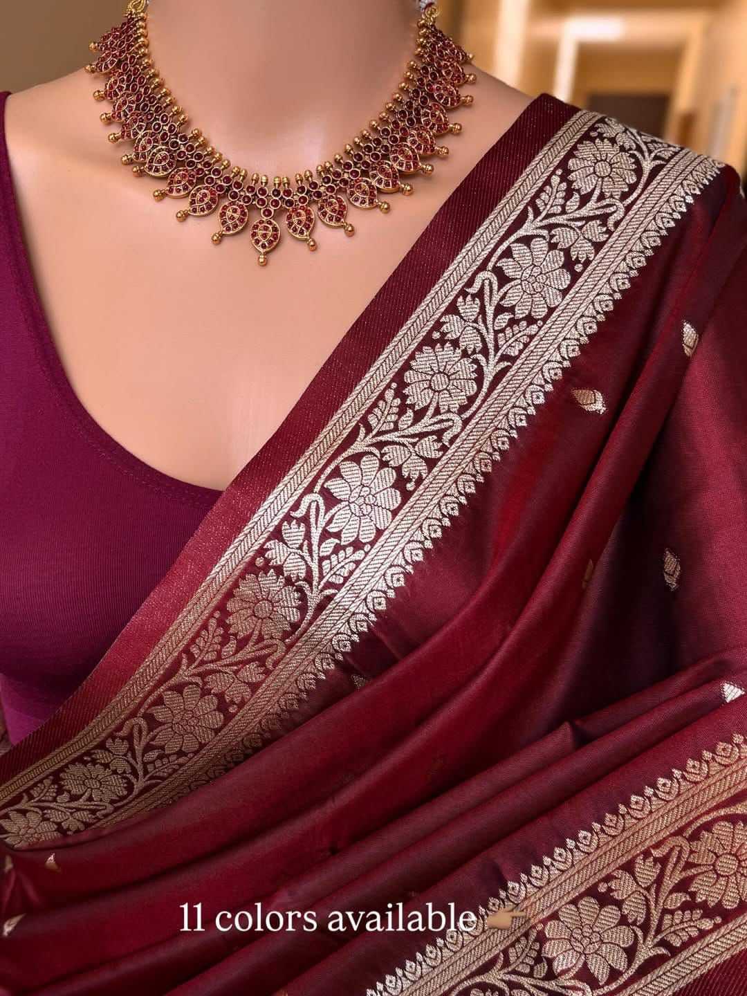 Naarira Rashmika Banarasi Soft Silk Saree