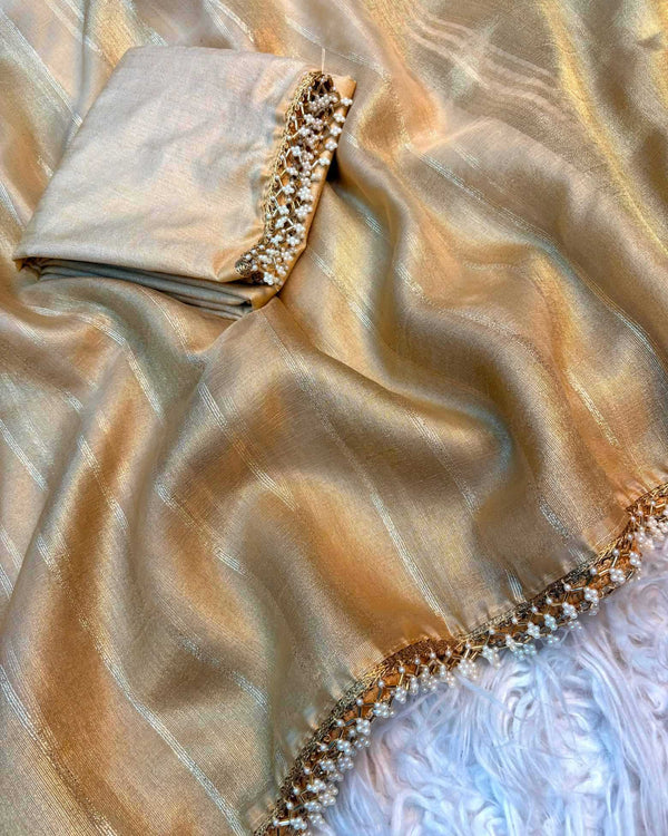 Naarira Deepali Tissue Organza Sarees