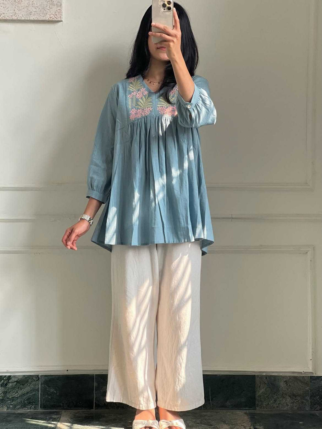 Naarira Janki Pure Cotton Embroidery Suit