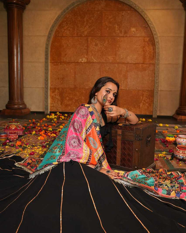 Naarira Faux Georgette Designer Lehenga - alternate view