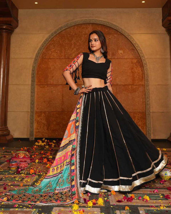 Naarira Faux Georgette Designer Lehenga