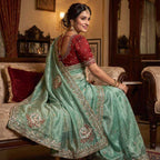Naarira KESH651 Hathi Satin Silk Traditional Silk Sarees