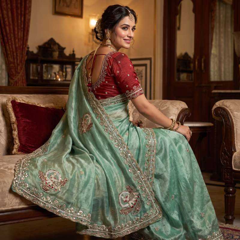 Naarira KESH651 Hathi Satin Silk Traditional Silk Sarees
