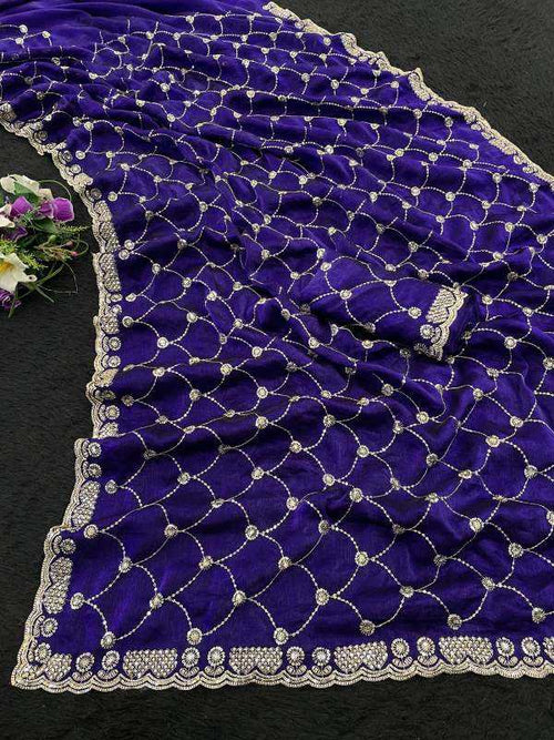 Naarira  KESH651 Jyoti Chiffon Designer Silk Sarees