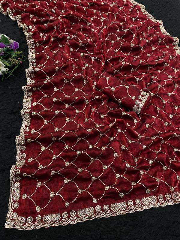 Naarira  KESH651 Jyoti Chiffon Designer Silk Sarees