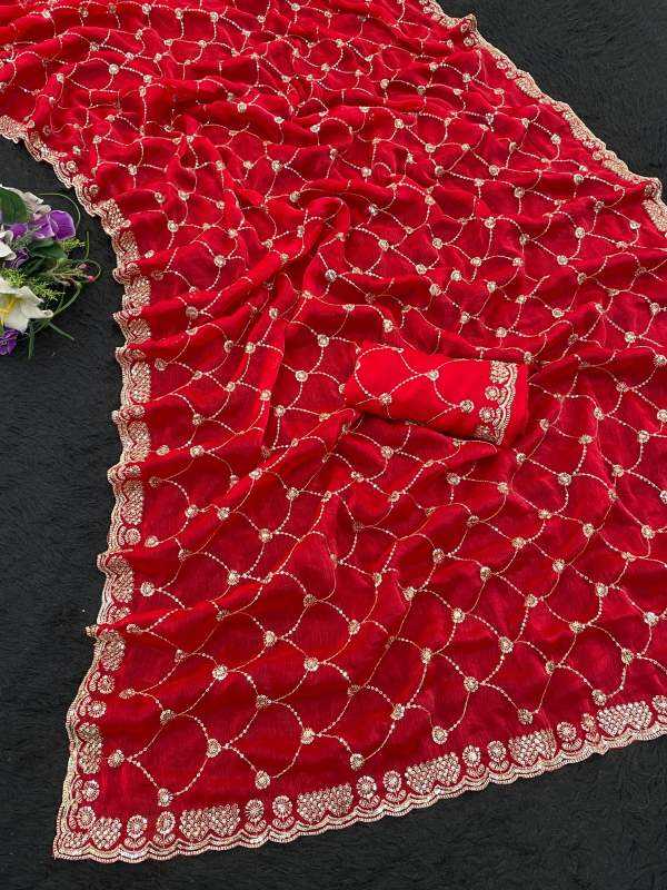 Naarira  KESH651 Jyoti Chiffon Designer Silk Sarees