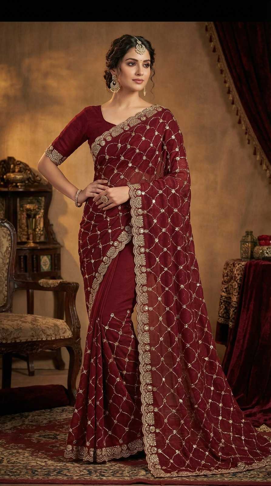 Naarira  KESH651 Jyoti Chiffon Designer Silk Sarees