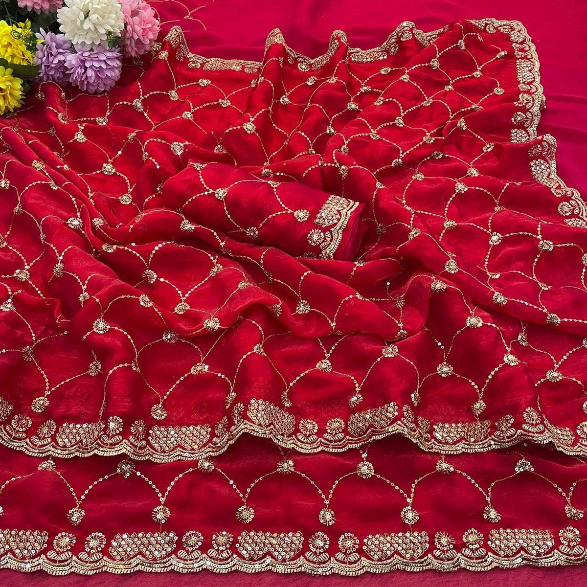 Naarira  KESH651 Jyoti Chiffon Designer Silk Sarees