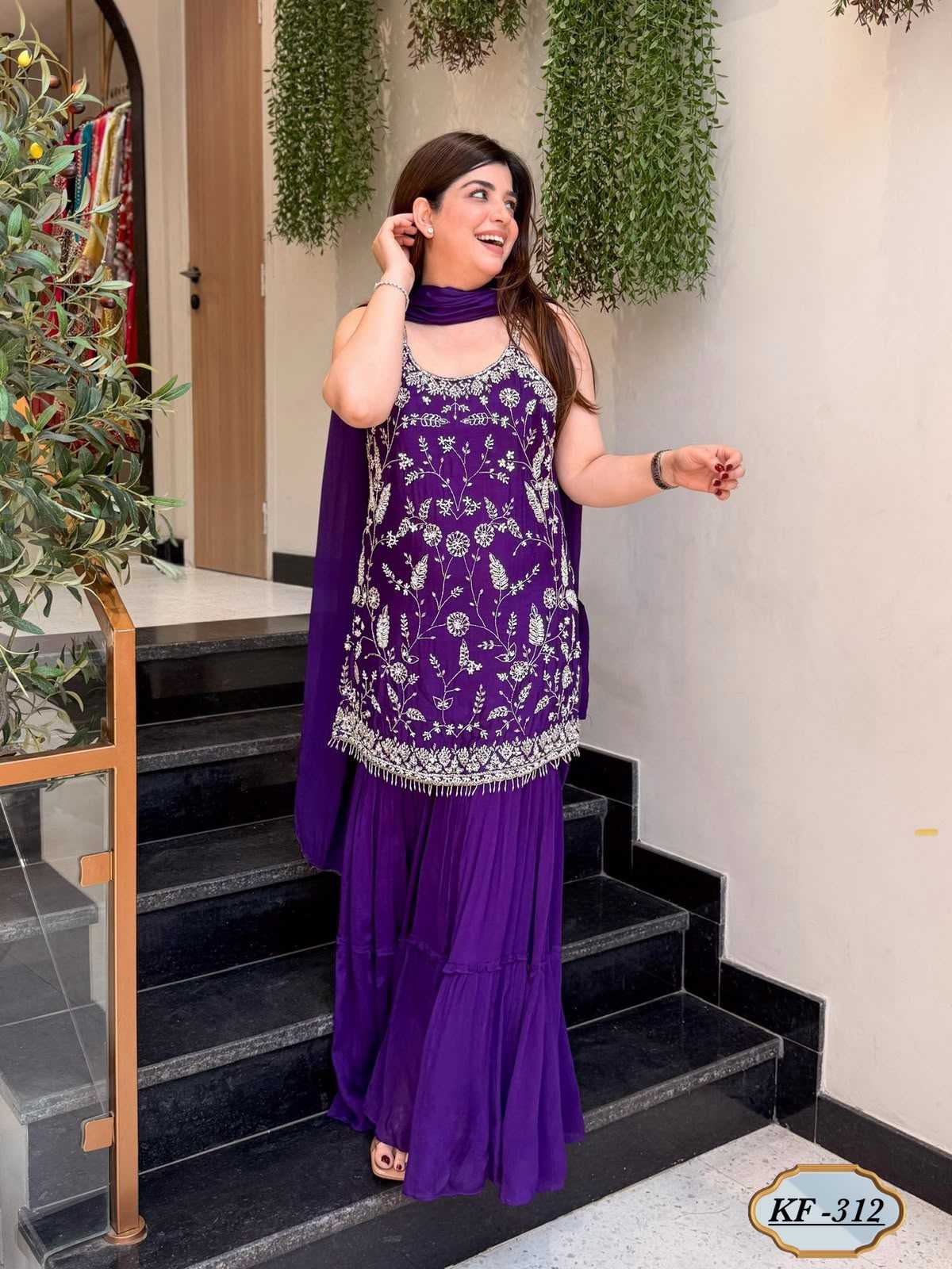 Naarira Chinon Purple 01 Suit